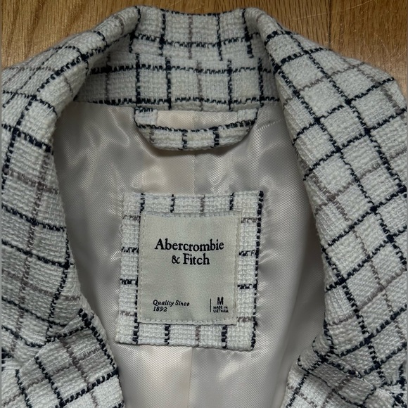 Abercrombie & fitch double breasted tweed style blazer - Picture 3 of 5